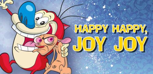 What better way to celebrate Comically Quirky's anniversary than with Ren and Stimpy's Happy Happy Joy Joy song!