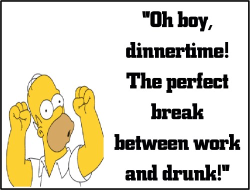 homer simpson dinner time