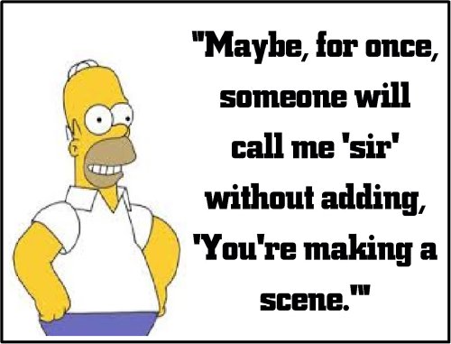 homer simpson making a scene